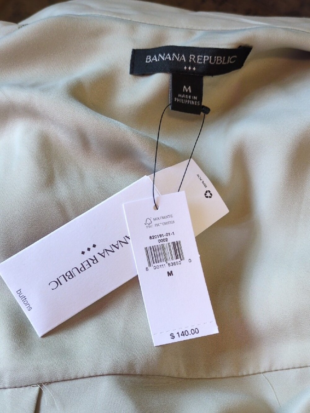 Banana Republic Light Taupe Tie-Waist Shirt Dress - Picture 9 of 12
